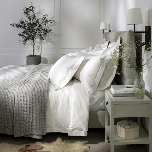 White 600 Thread Count Egyptian Cotton Duvet Cover styled in a bedroom 3 | Soak and Sleep