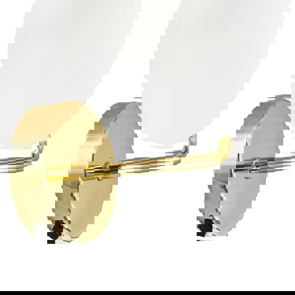 Contemporary Chic Polished Gold Wall Light with Opal White Globe Glass Shade Image 3