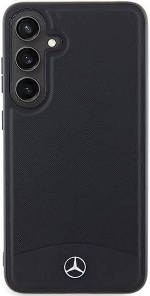 Mercedes Benz Genuine Leather Fluted with MagSafe Star Logo Case for Samsung Galaxy S24 6.2" Black - MEHMS24S23RBARK