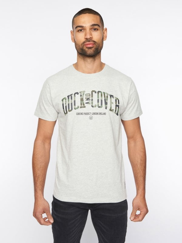 Duck and Cover Shaffer T-Shirt - Grey Marl