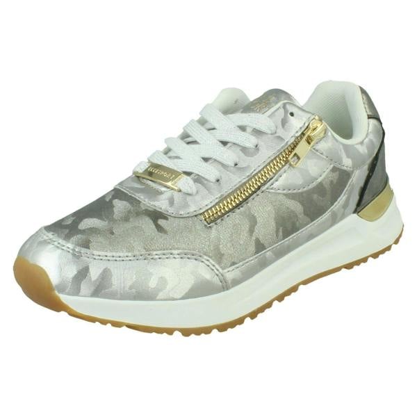 Elle Sport Ladies Elle Sport Leather Lace- up Trainers F7383