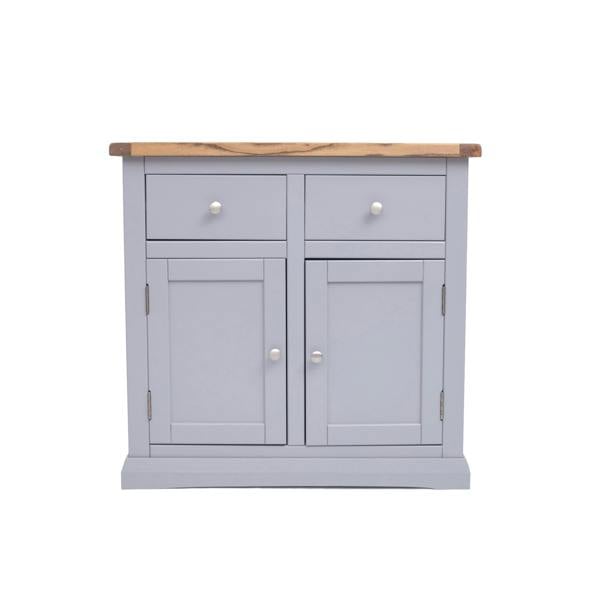 Rocca Grey 2 Drawer 2 Door Sideboard Chrome Knob