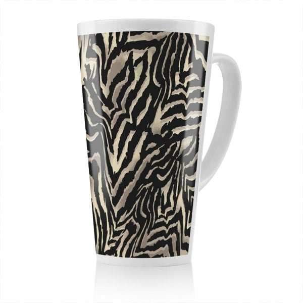 Benjamin Tate Design Gold Zebra Print Latte Mug