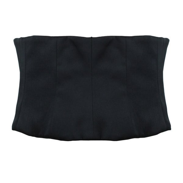 Ellery black twill satin corset laced belt