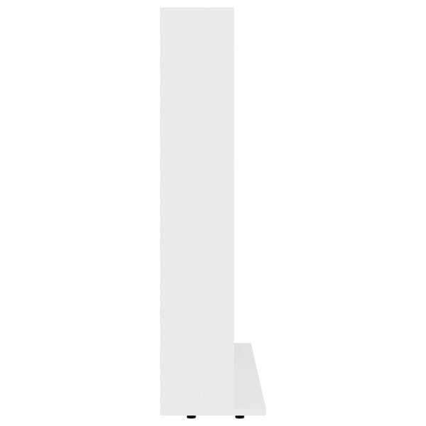 Berkfield CD Cabinet White 102x23x89.5 cm Engineered Wood