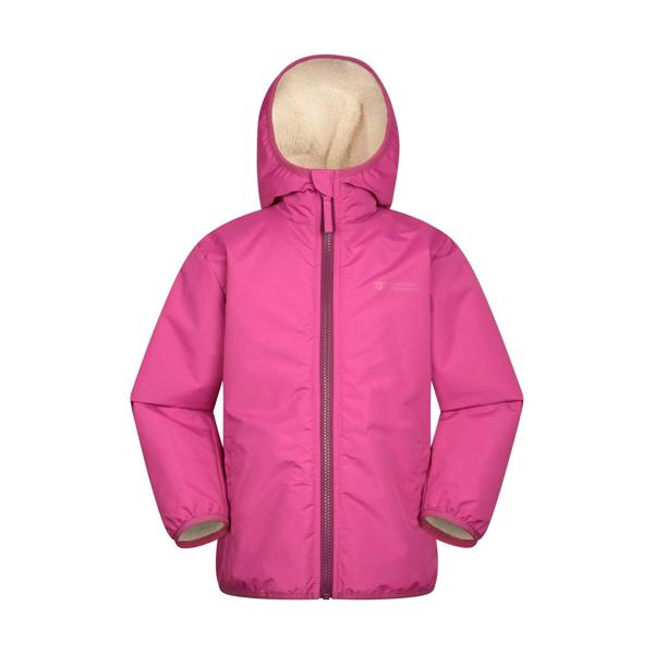 Mountain Warehouse Childrens/Kids Robin Borg Lined Water Resistant Jacket - Berry - 
