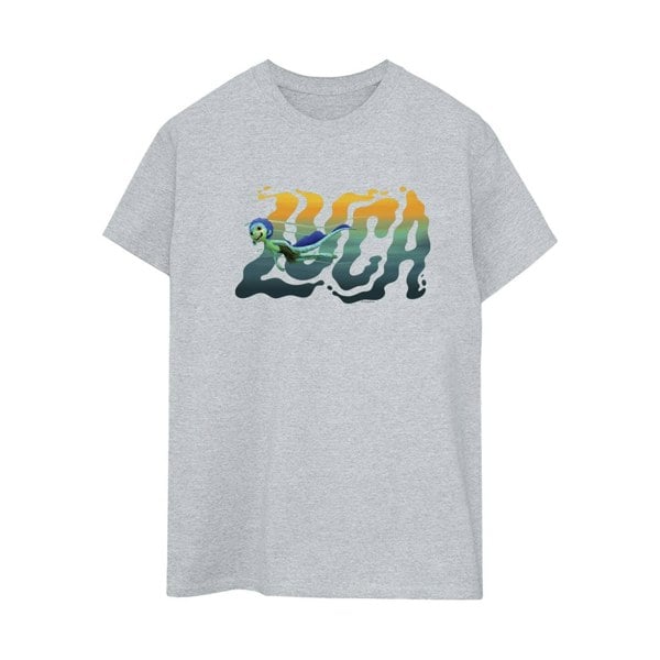 Disney Womens/Ladies Luca Swim Cotton Boyfriend T-Shirt - Sports Grey