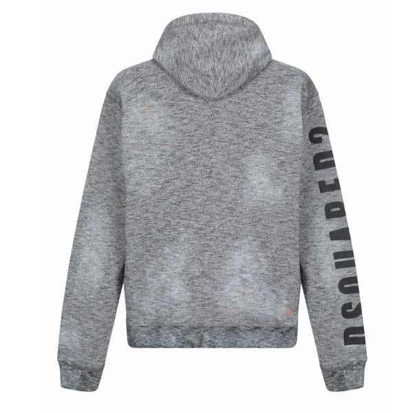 Dsquared2 Paint Spray Arm Logo Hoodie - Grey