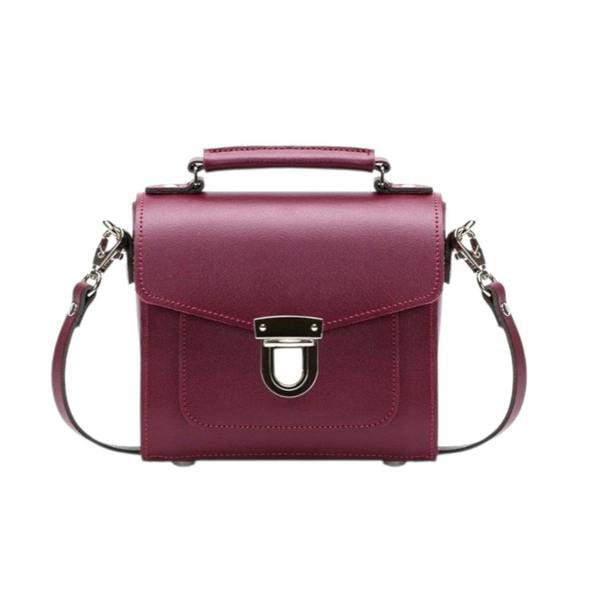 Zatchels Handmade Leather Sugarcube Handbag - Oxblood