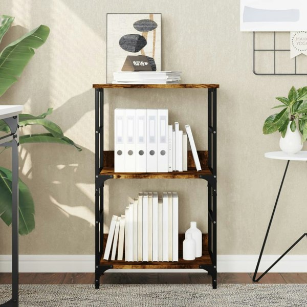 Berkfield Bookshelf Smoked Oak 50x33x82 cm Engineered Wood