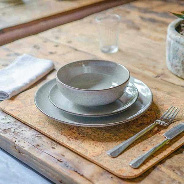 Cooks Professional 12 Piece Nordic Stoneware Dinner Set | Grey
