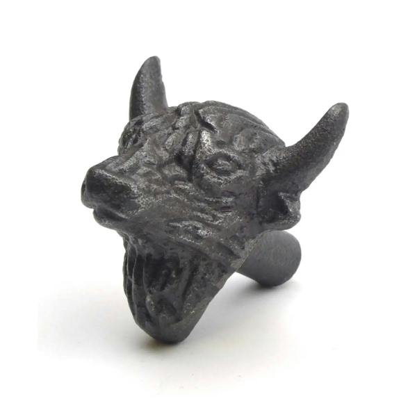 Small Cast Iron Highland Cow Cabinet Knob - Approx 50mm