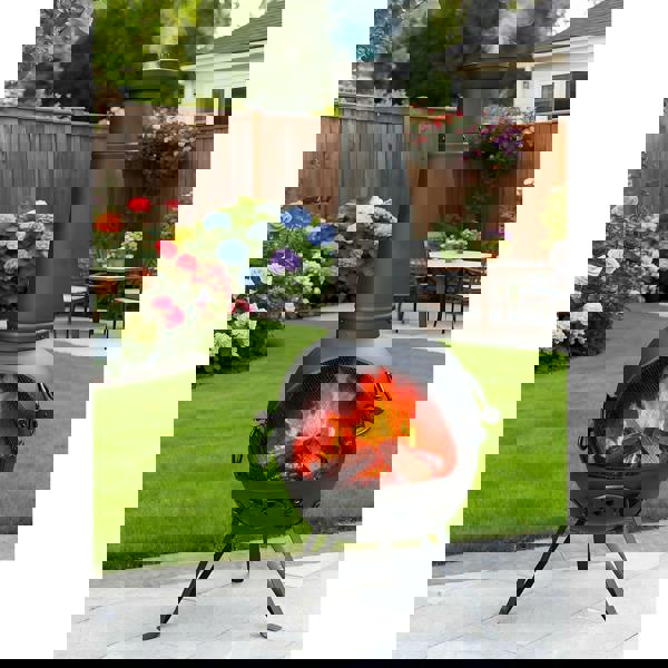 Gr8 Garden Large 130cm Tall Garden Patio Chiminea Wood Log Burner Fire Pit BBQ Grill Heater