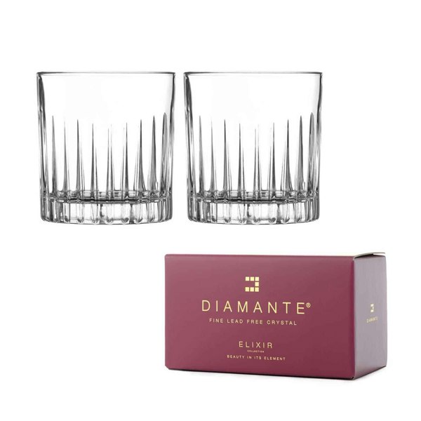 Diamante Broadway Crystal Tumblers - Set of 2