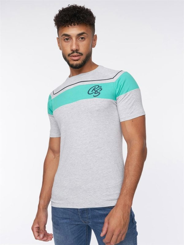 Crosshatch Craftore T-Shirt Grey Marl