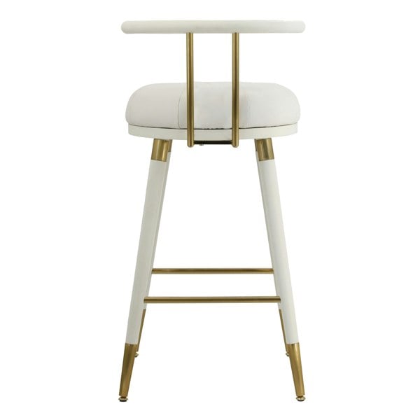 Furniture Edit Juniper White Vegan Leather Counter Stool