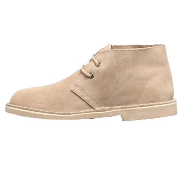 Roamers Women's Real Suede Unlined Desert Boots - Light Taupe