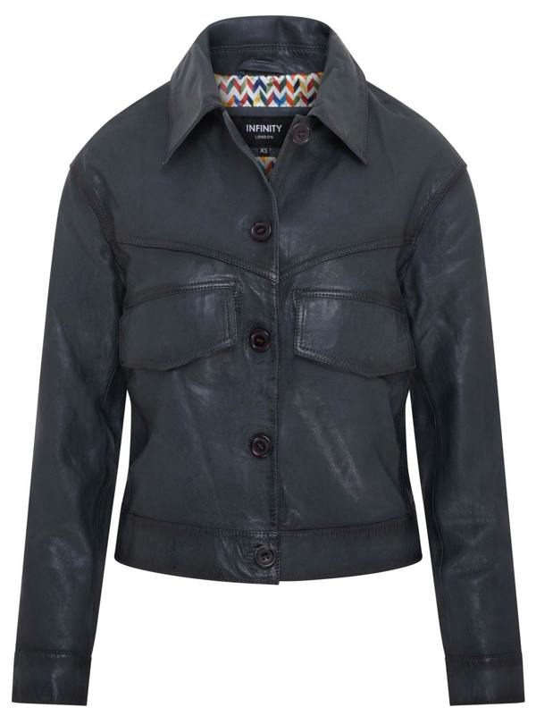 Infinity Leather Womens Retro Biker Leather Jacket - Kopervik