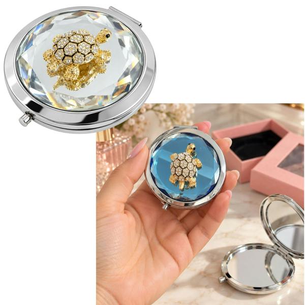 Love EMVY Sparkly Turtle Compact Mirror