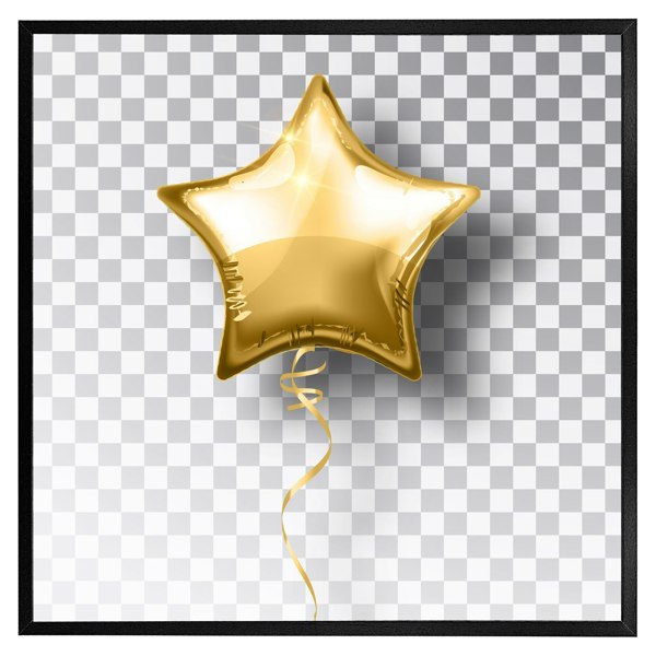 Benjamin Tate Design Golden star balloon (Picture Frame)