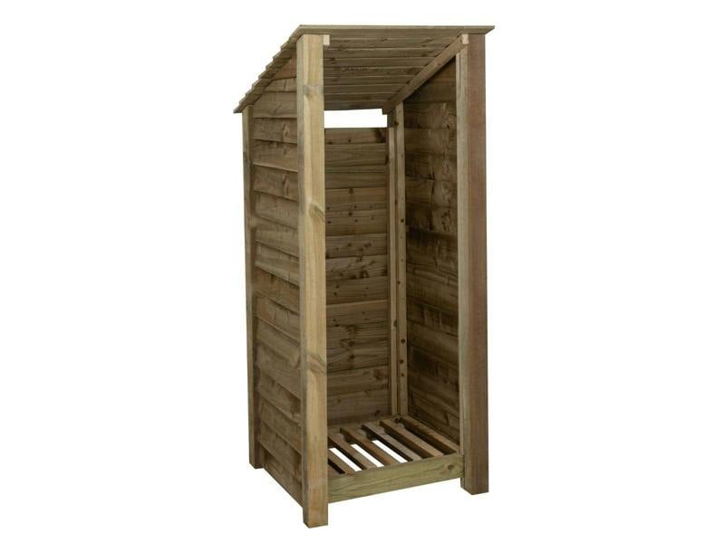 Arbor Garden Solutions Wooden Log Store (Roof Sloping Back) W-79cm, H-126cm or 180cm, D-88cm