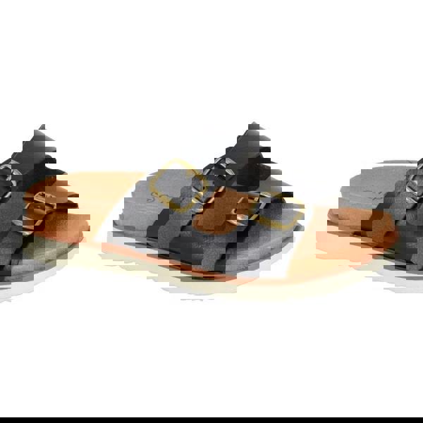 Cipriata Womens/Ladies Tiberia Mule Sandals - Black/Tan - 