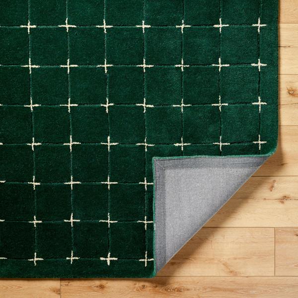 Livabliss Brook-Hand Tufted Green Beige Wool Modern Fringe Rug