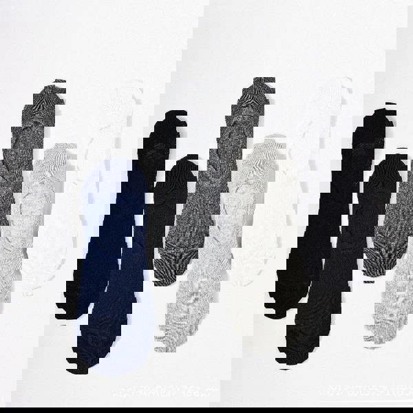 Anyfootwear 5 Pairs Navy Blue Size 10-14 Fashion Socks High Quality Office Sports Business Long Socks Cotton Solid Colors Skateboard Knitted Casual