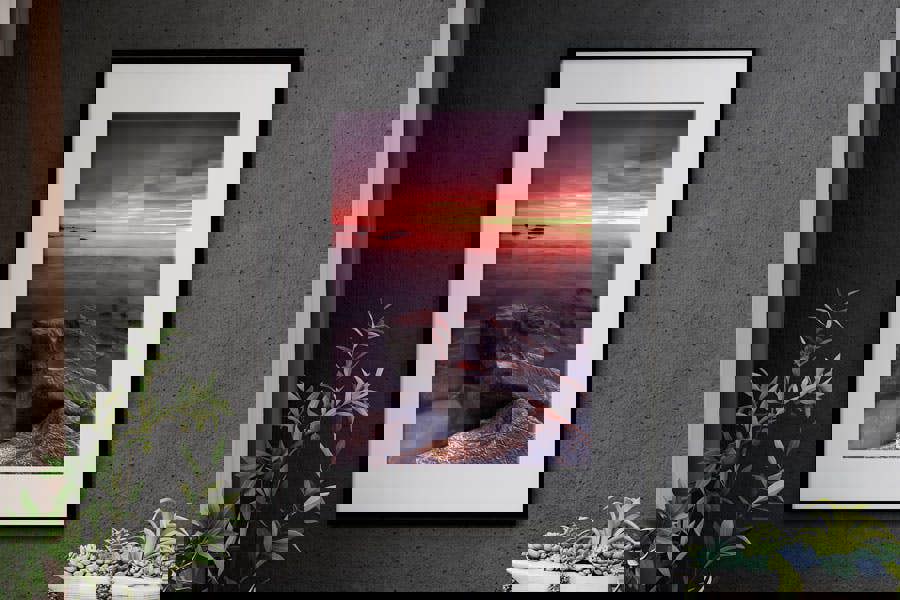 clavell point kimmeridge sunset art print