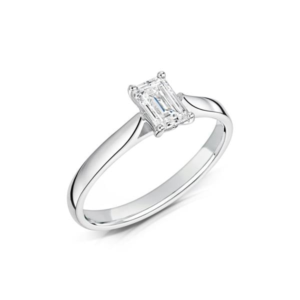 Sarah Layton Platinum Emerald Cut Laboratory Grown Diamond Engagement Ring - 0.76ct