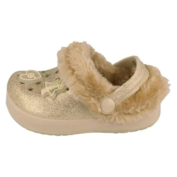 Pineapple Girls Pineapple Clogs With Faux Fur Lining H2694