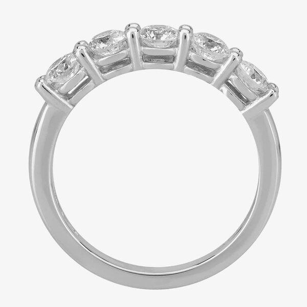 1888 Collection Platinum Brilliant Cut 1.00ct Five Stone Diamond Ring HET1001