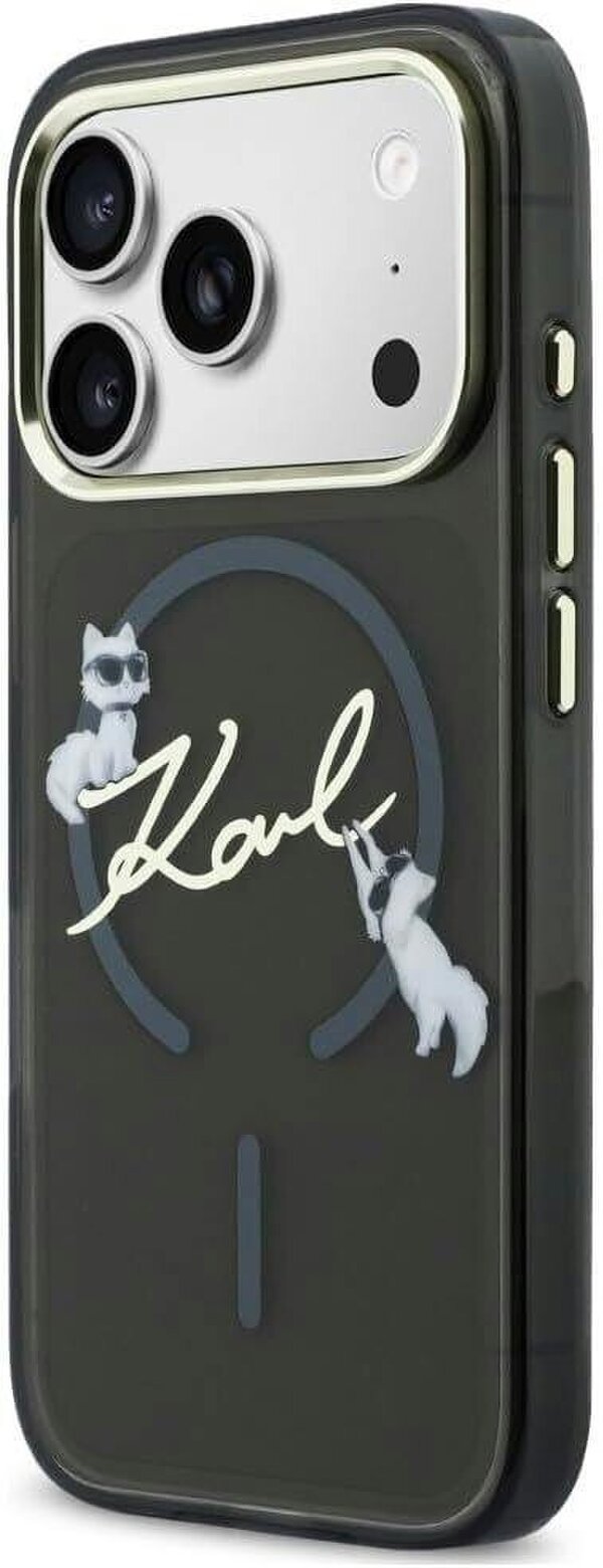 Karl Lagerfeld Script Logo Case with MagSafe for iPhone 17/18 Pro 6.3" Black - KLHMP18L5HKSCAK