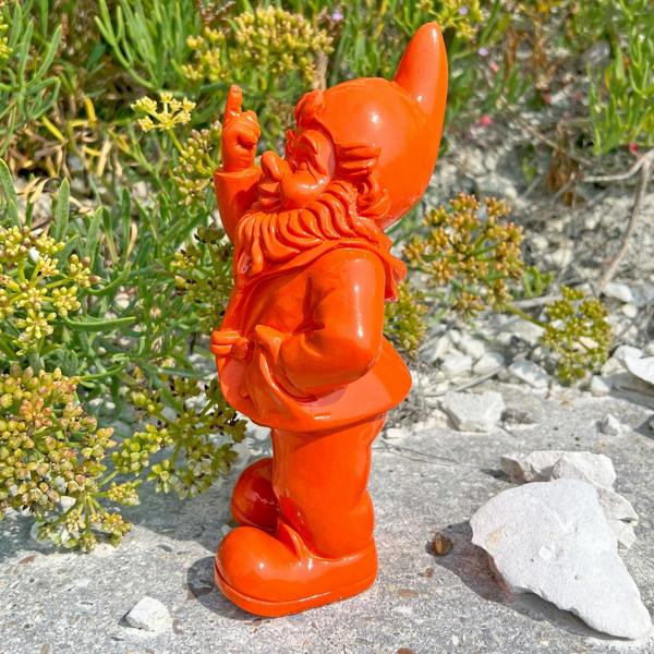 Stoobz Orange Middle Finger F**k You Garden Gnome 20cm