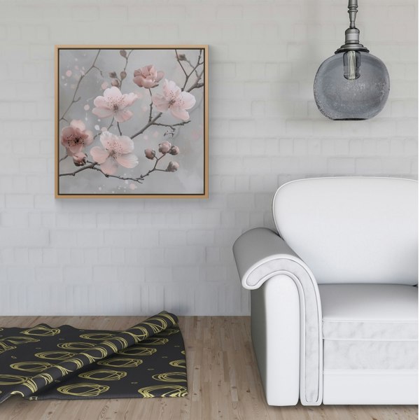 Warren Reed Delicate Spring Blossom Framed Canvas