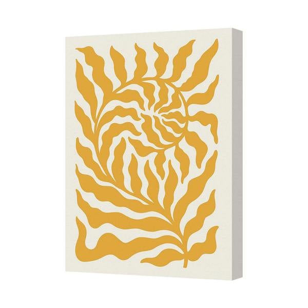 Benjamin Tate Design Abstract Botanical Canvas Wall Art Print Gold Leaf Design UK Handmade