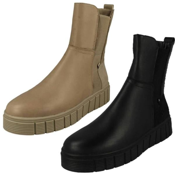Rieker Ladies Rieker Platform Fleece Lined Ankle Boots W1062