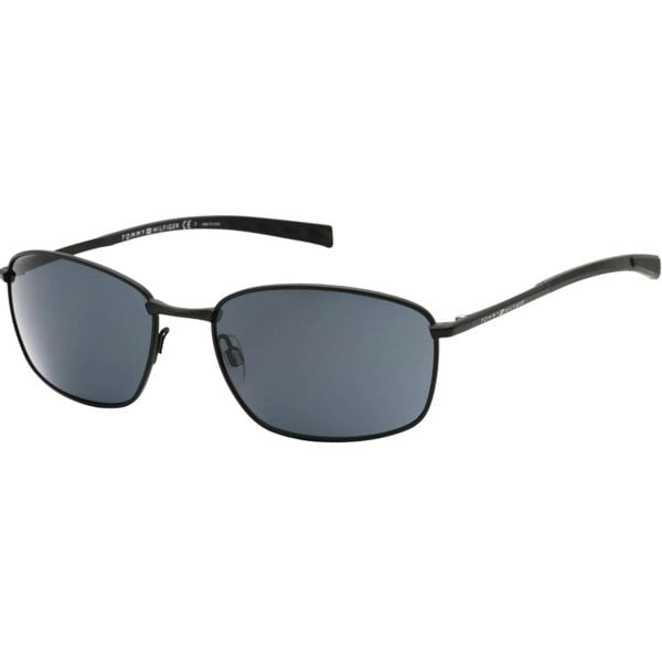 Tommy Hiliger Grey Lens Matte Black Sunglasses One Size