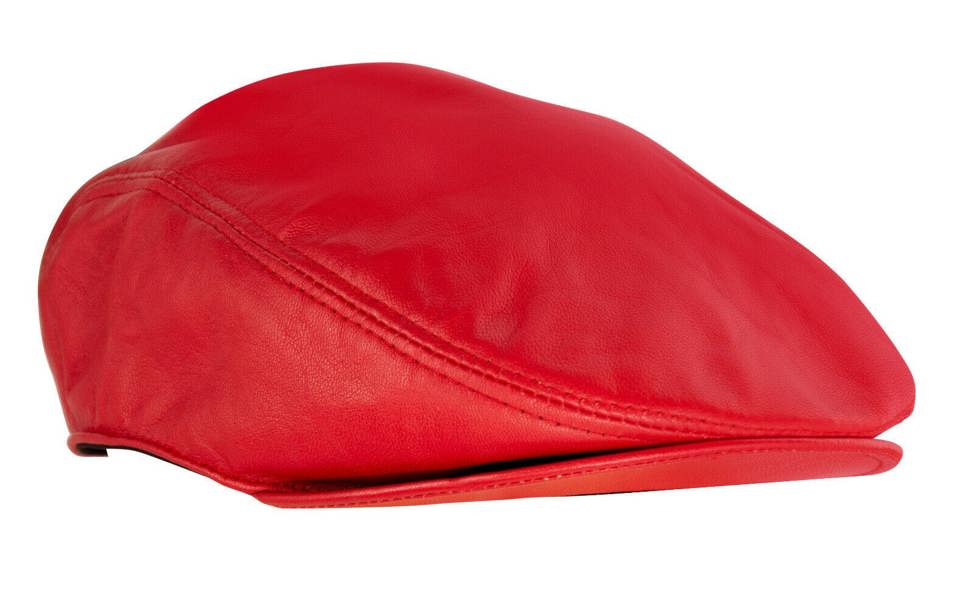 Infinity Leather Mens Leather Peaky Blinders Newsboy Flat Hat