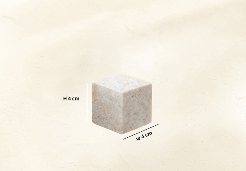 Beige marble desk accent pillar sensory sculpture genuine stone
