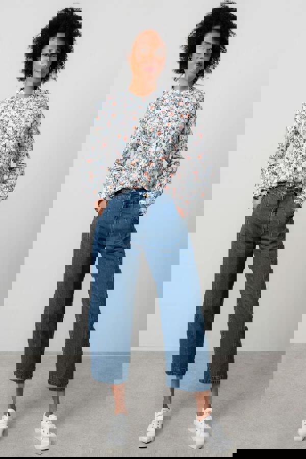 Lily & Me Rachel Organic Cotton Frill Blouse Ecru