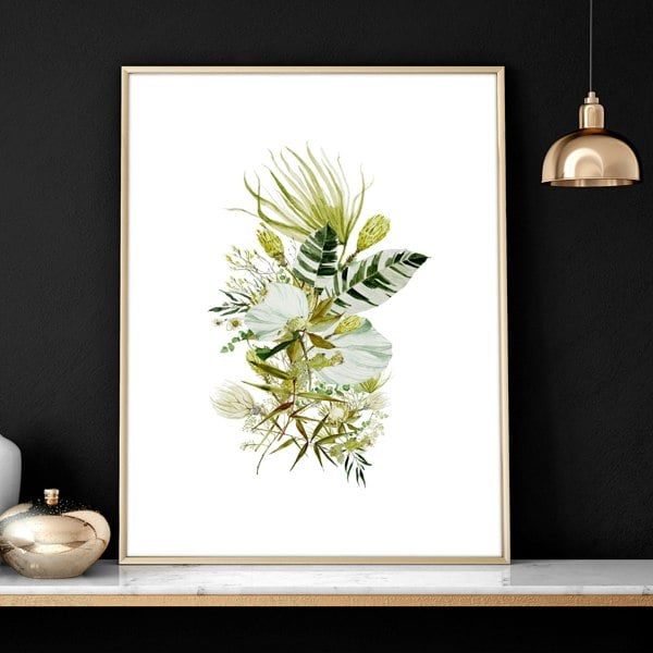 Botanical print wall art | set of 3 unique wall art for living room