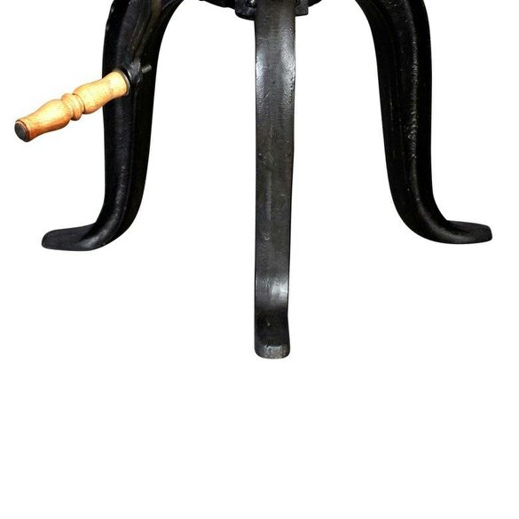Wyld Haus Yllas Industrial Small Wood and Metal Crank Side Table