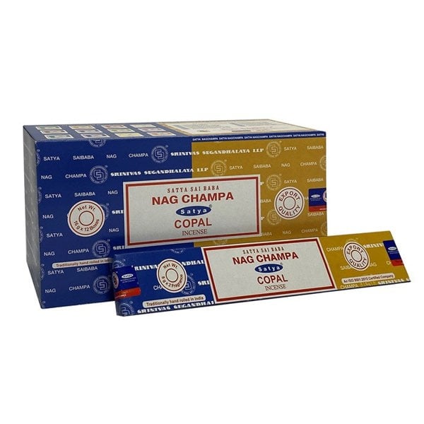 Serano Set of 12 Packets of Combo Satya Incense - Nag Champa Copal