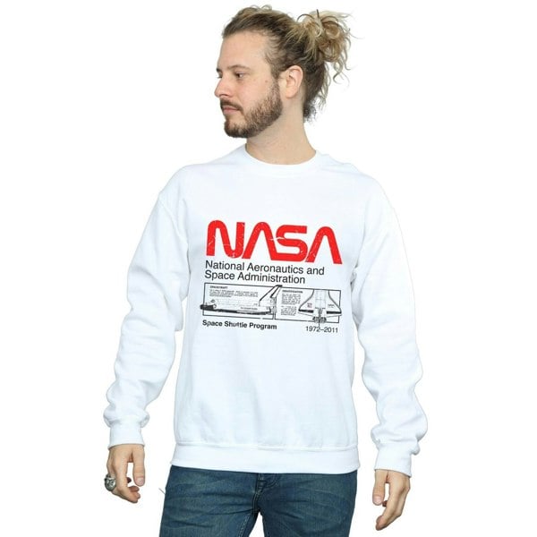 NASA Mens Space Shuttle Sweatshirt - White