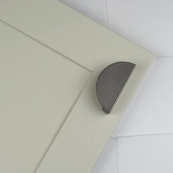 Handle & Home Anthracite Dark Grey Ribbed Detailing Handles and Coordinating Knobs