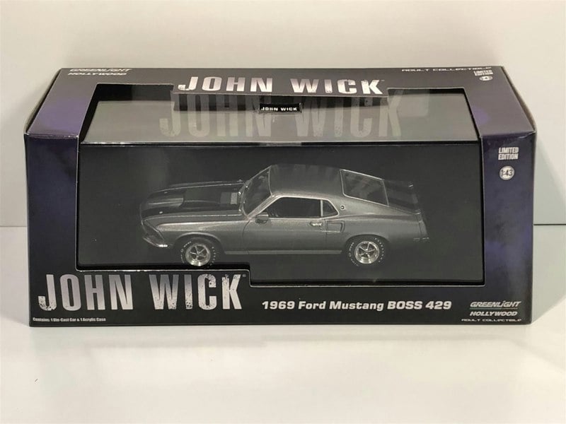 john wick 1969 ford mustang boss 429 1:43 scale greenlight 86540