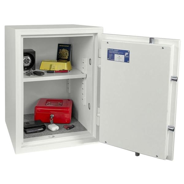 Phoenix Safe Phoenix Fortress SS1453K Security Safe in Scratch-resistant White Paint with Double-Bitted Key Lock