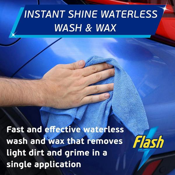 Flash Waterless Wash & Wax Quick & Effective Waterless Car Cleaner Spray 500ml