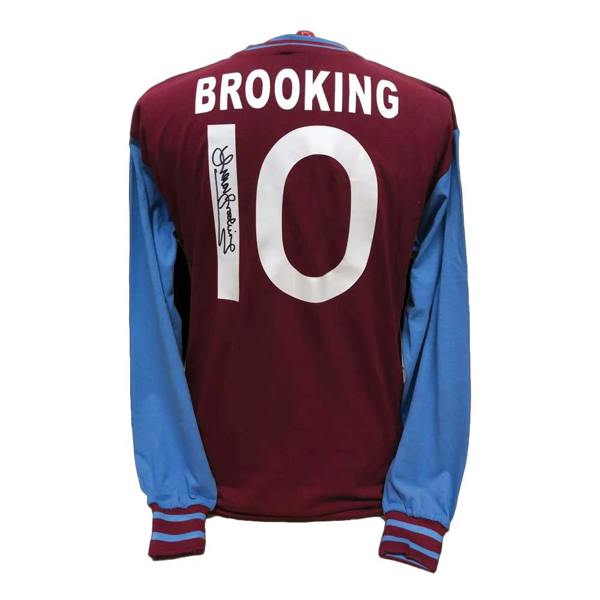 Unbranded Sir Trevor Brooking signed West Ham United 10 shirt — Framed